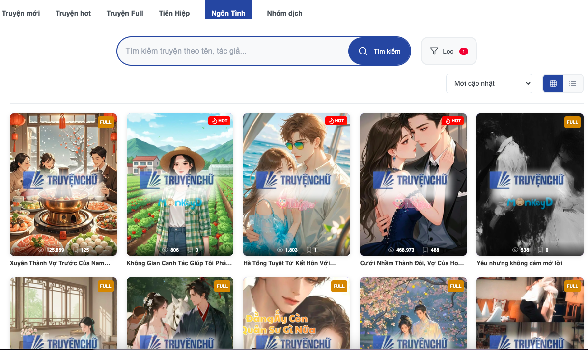 Truyenchu Reading Experience